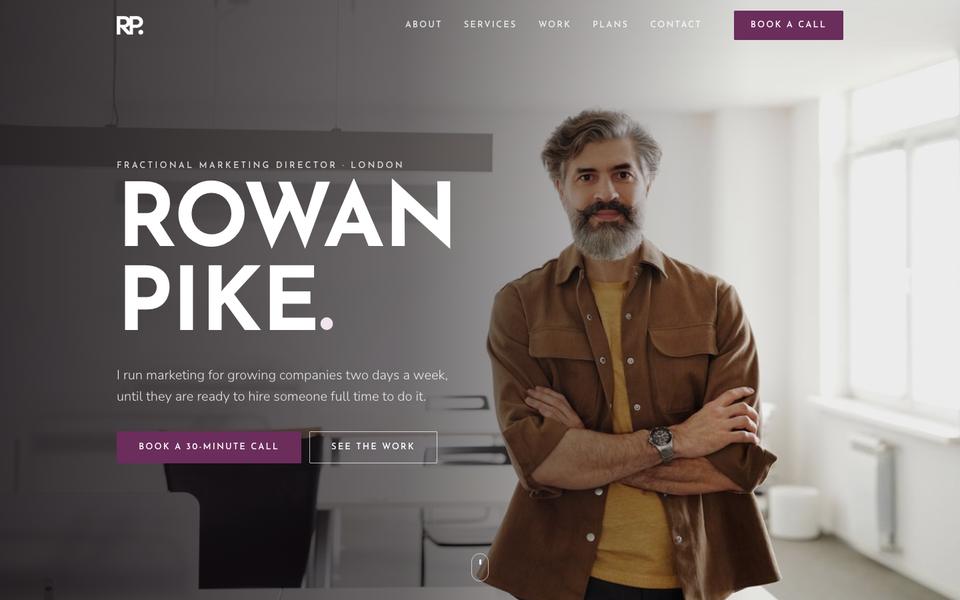 Solo Consultant template — Hero section
