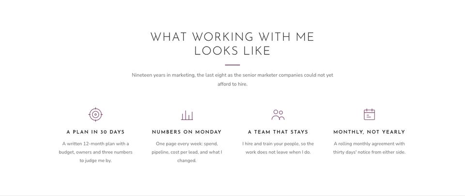 Solo Consultant template — About section