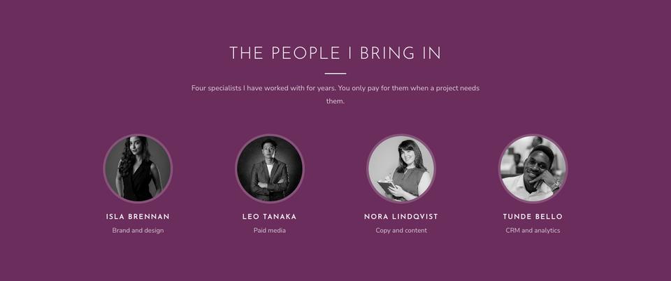 Solo Consultant template — Network section