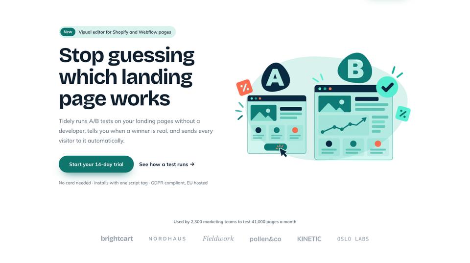 Marketing Tool SaaS template — Hero section