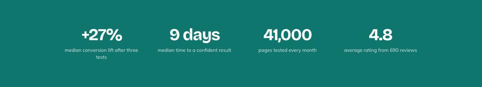 Marketing Tool SaaS template — Numbers band section