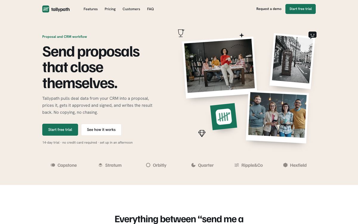 Warm B2B Workflow landing page template