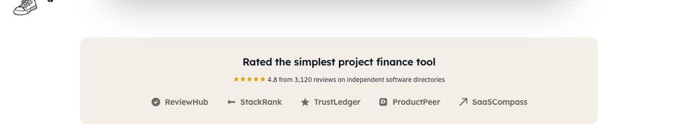 Project Finance Dashboard template — Ratings section