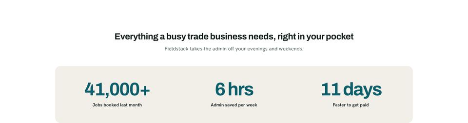 Trade Operations Suite template — In your pocket section