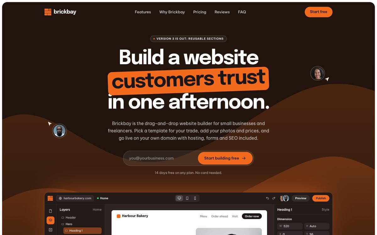 Website Builder Studio landing page template