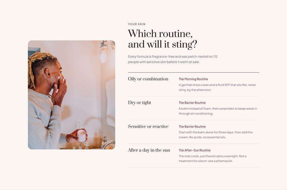 Skincare Summer Sale template — Your skin section
