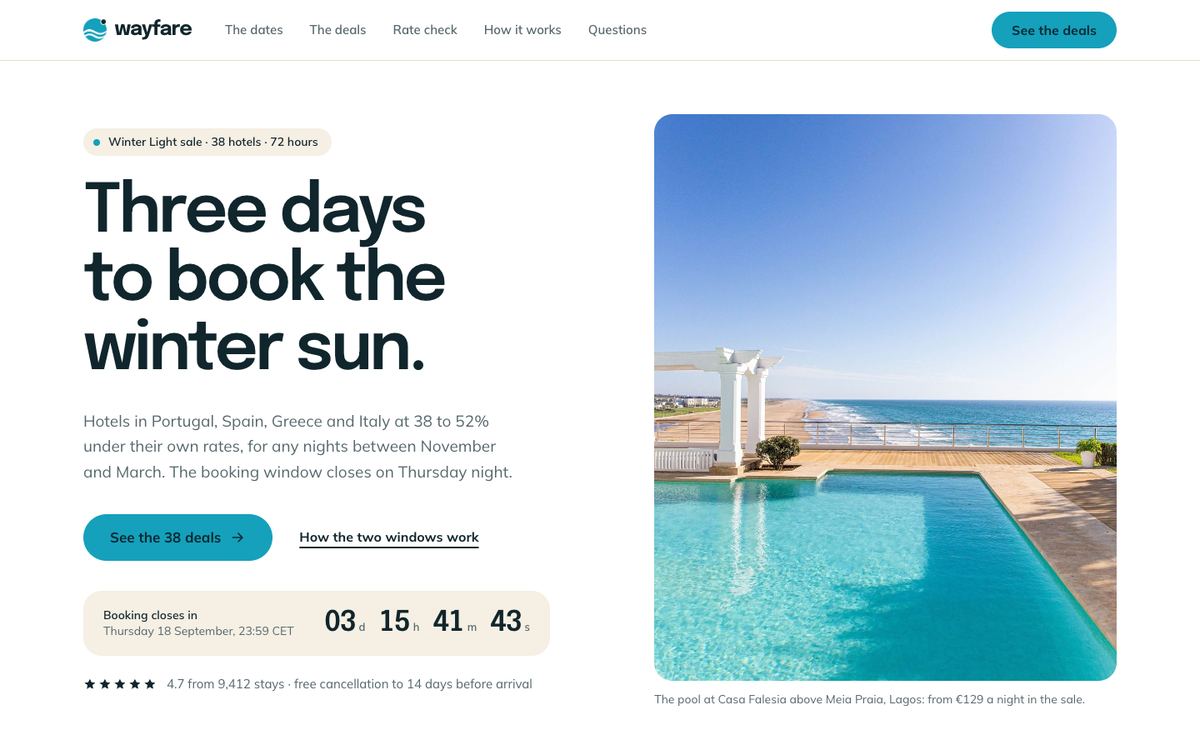 Hotel Flash Deals landing page template
