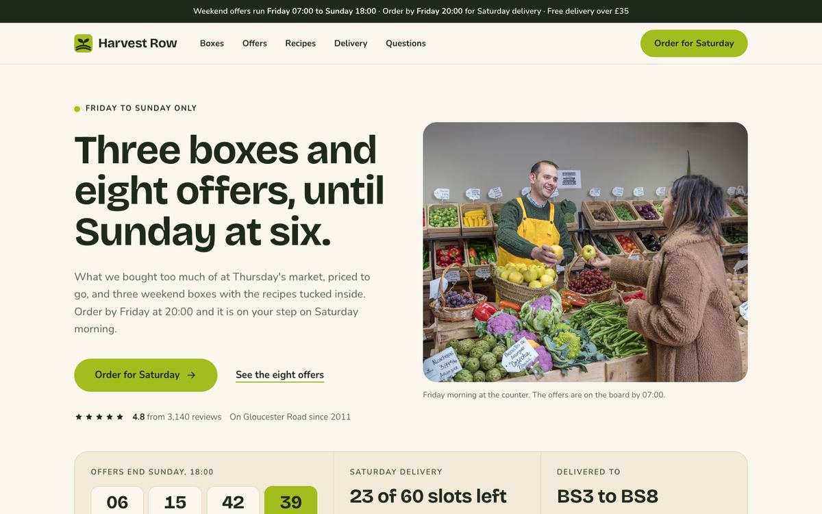 Grocer Weekend Offers landing page template