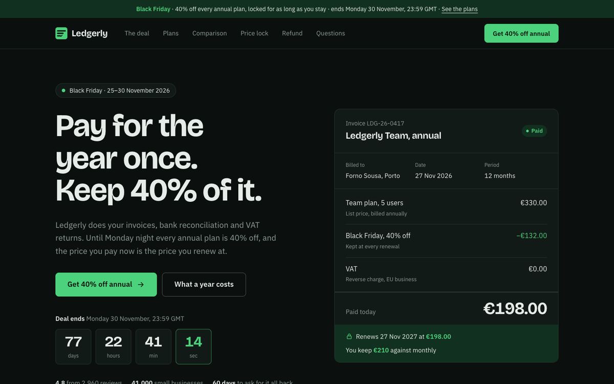 SaaS Annual Deal landing page template