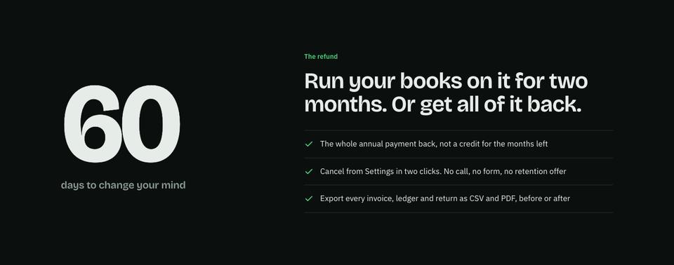SaaS Annual Deal template — The refund section