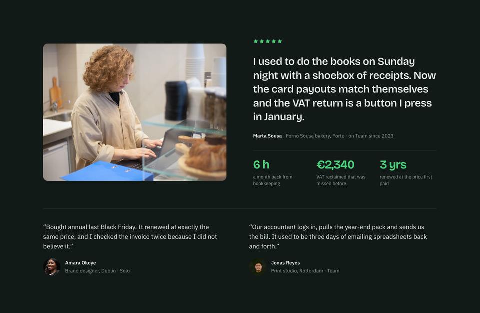 SaaS Annual Deal template — Customer quote section