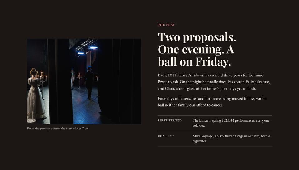 Theatre Show template — The play section