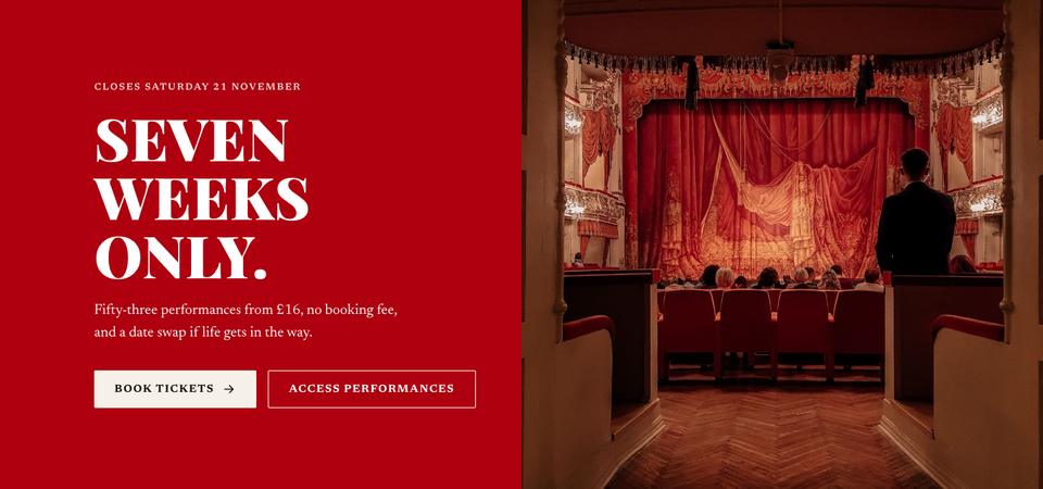 Theatre Show template — Seven weeks only section