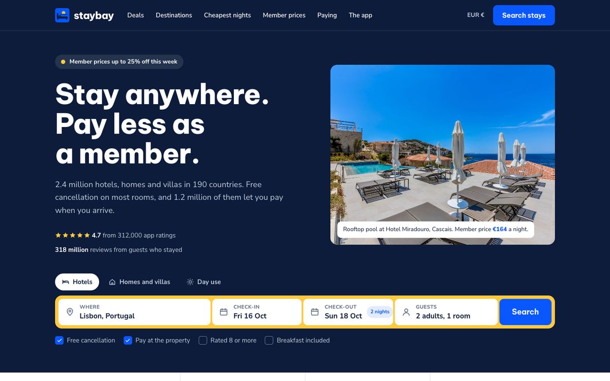 Hotel Booking Platform landing page template