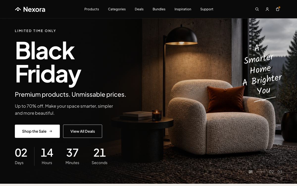 Black Friday Home Sale landing page template