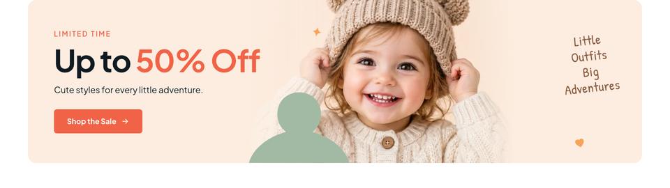 Kids 11.11 Sale template — Sale banner section