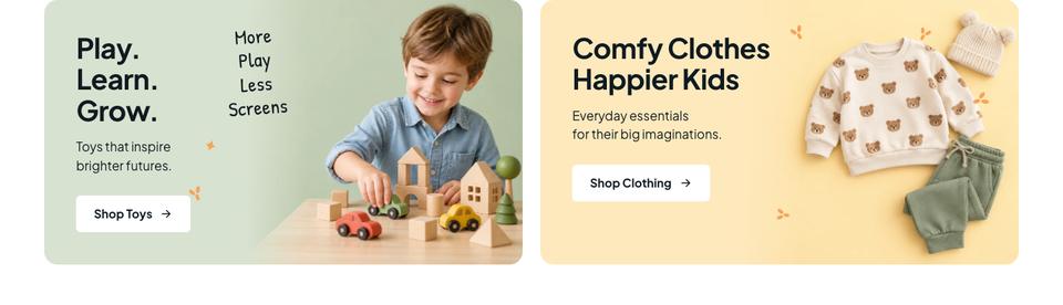 Kids 11.11 Sale template — Toys and clothing section