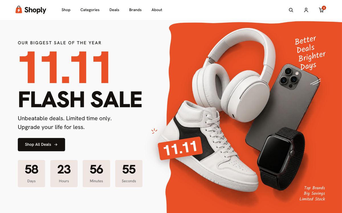 11.11 Flash Sale landing page template
