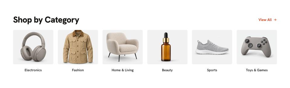 11.11 Flash Sale template — Categories section