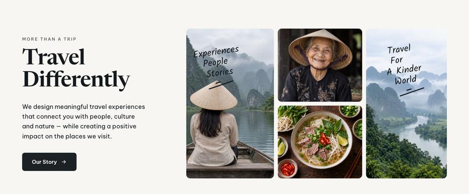 Vietnam Journeys template — Story section