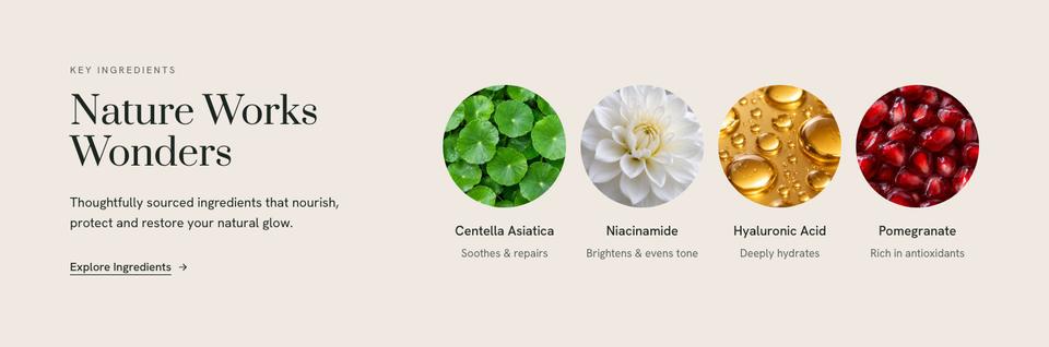 Natural Skincare template — Ingredients section