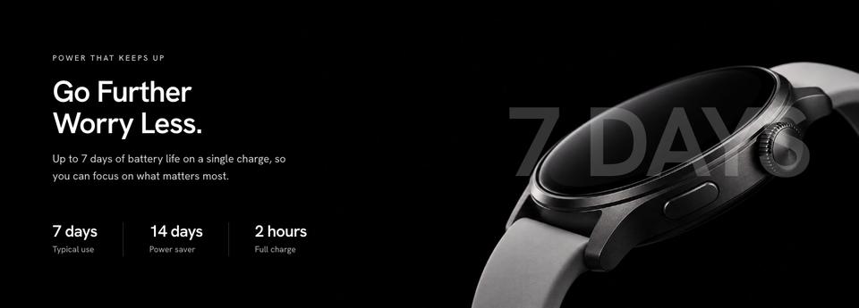 Smartwatch Launch template — Battery section