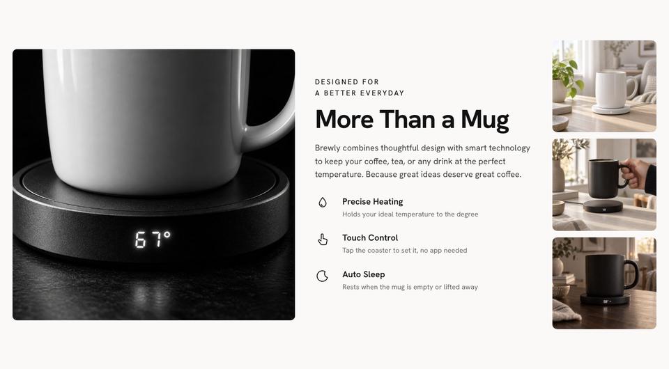 Smart Mug DTC template — The product section