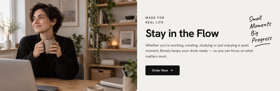 Smart Mug DTC template — Lifestyle section