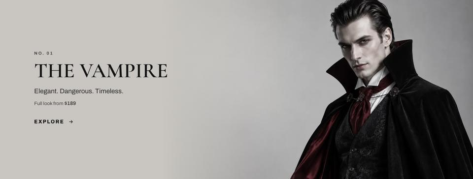 Costume Shop Editorial template — Character section