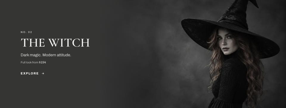 Costume Shop Editorial template — Character section