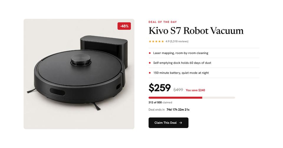 Black Friday Marketplace template — Deal of the day section
