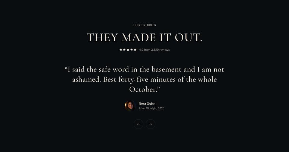 Haunted House Story template — Guest stories section