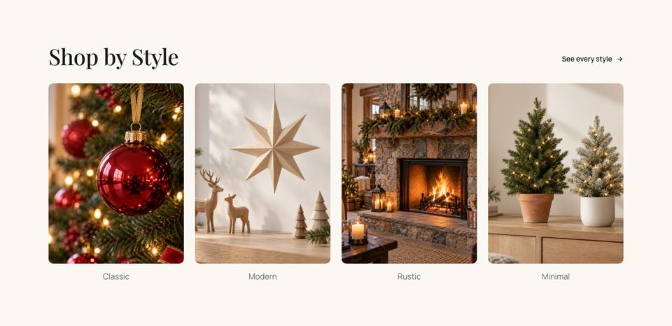 Christmas Home Decor template — Styles section