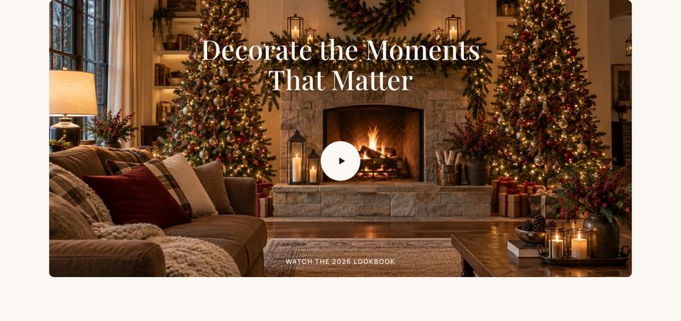 Christmas Home Decor template — Lookbook section