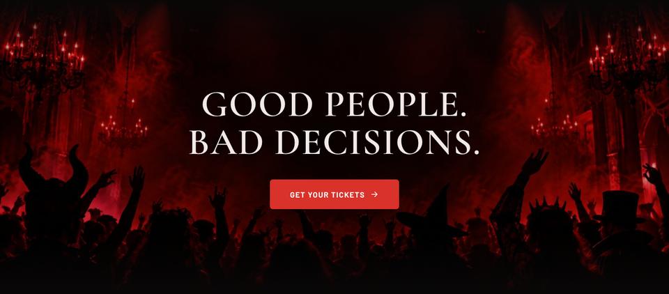 Halloween Manor Party template — Closing band section