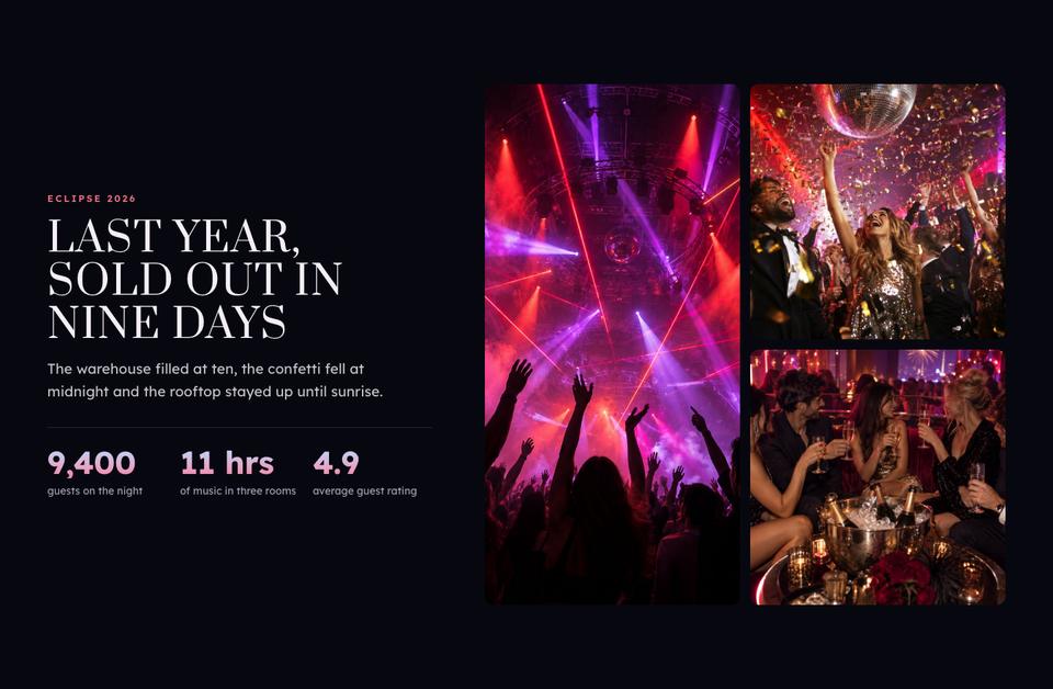 New Year Party template — Last year section