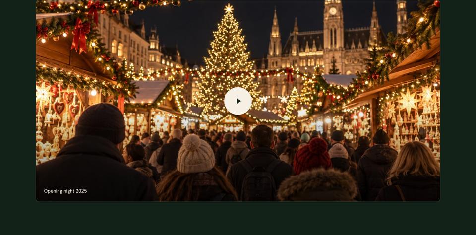 Christmas Market Event template — Opening night section