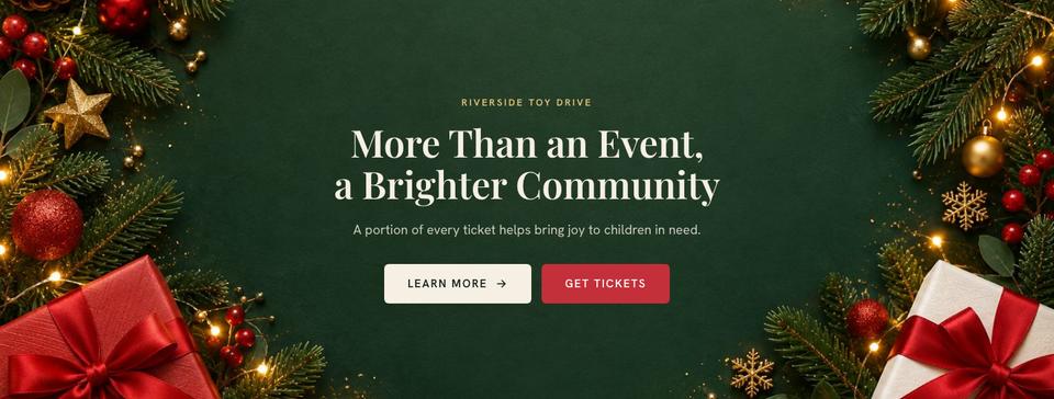 Christmas Market Event template — Community section