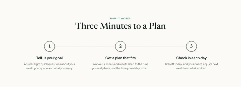 New Year Fitness template — How it works section