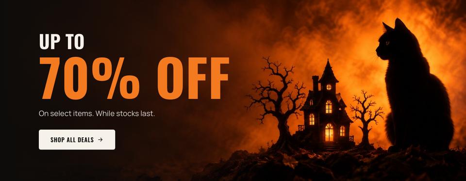 Halloween Night Sale template — Discount banner section