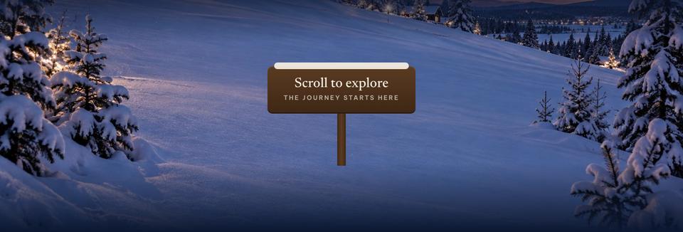 Christmas Village Story template — Scroll cue section