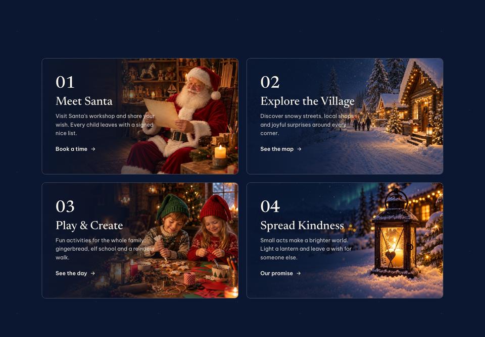Christmas Village Story template — Chapters section