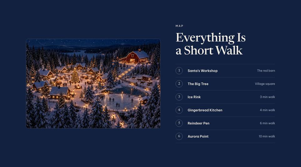 Christmas Village Story template — Map section