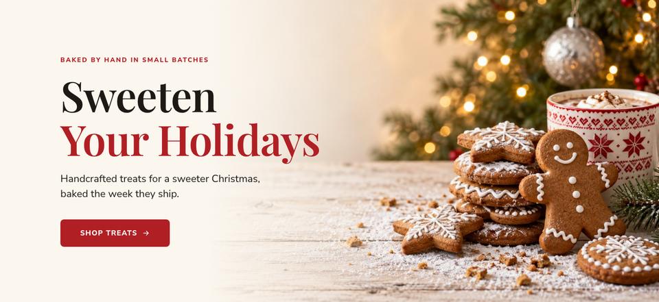 Christmas Treats Bakery template — Hero section