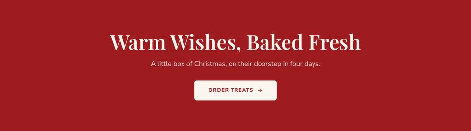 Christmas Treats Bakery template — Closing band section