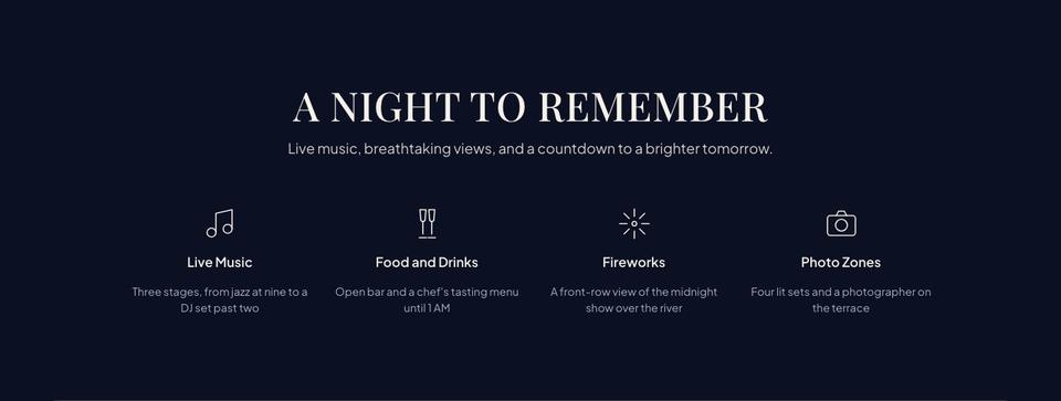 New Year Countdown template — The night section