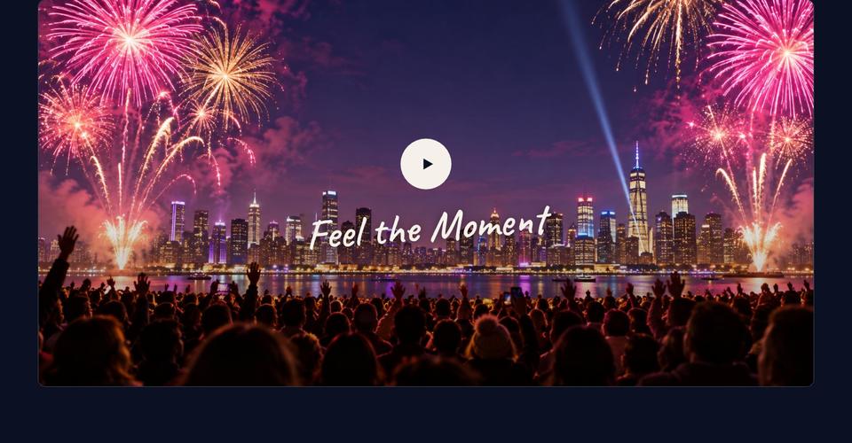 New Year Countdown template — Film still section