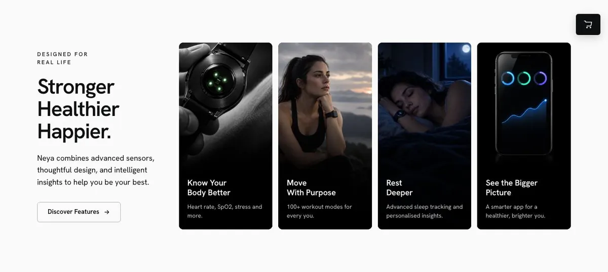 Smartwatch Launch template — Watch section