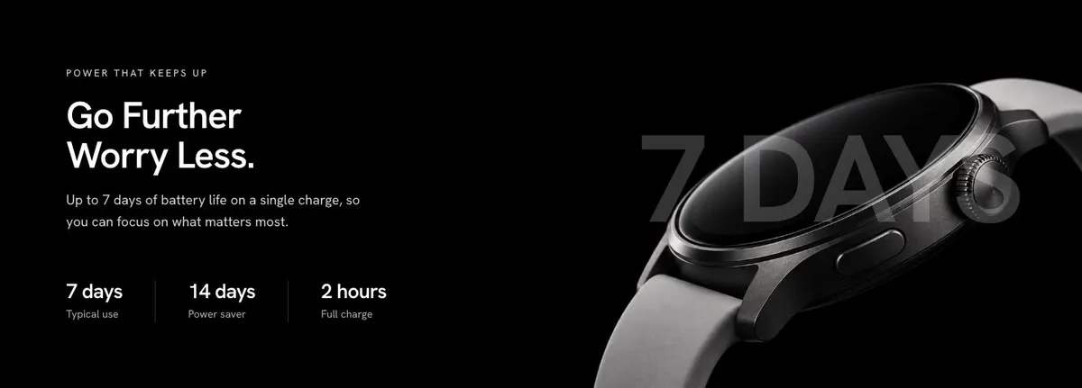 Smartwatch Launch template — Battery section