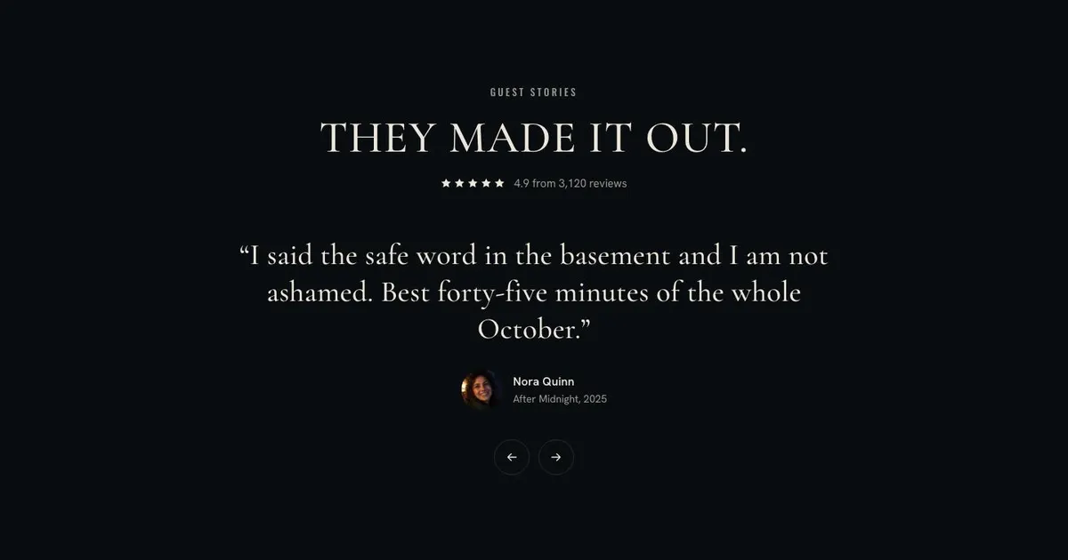 Haunted House Story template — Reviews section